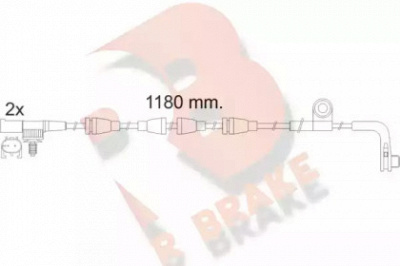 R BRAKE 610482rb -  Сигнализатор, износ тормозных колодок